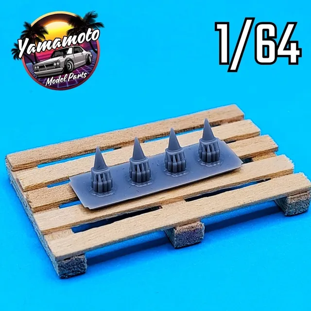 Yamamoto Model Parts Road Cones Type 1 kužely 1/64 resin