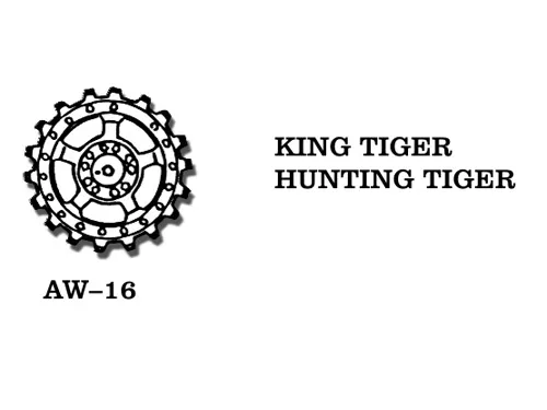 Friulmodel AW-16 King Tiger kovové pásy Jagdtiger