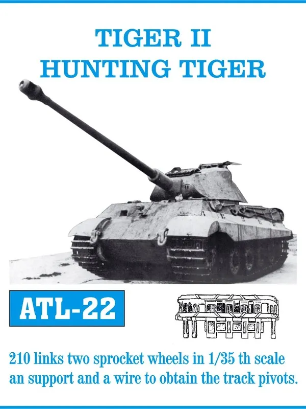 Friulmodel ATL-022 Tiger II kovové pásy 1/35 210 článků
