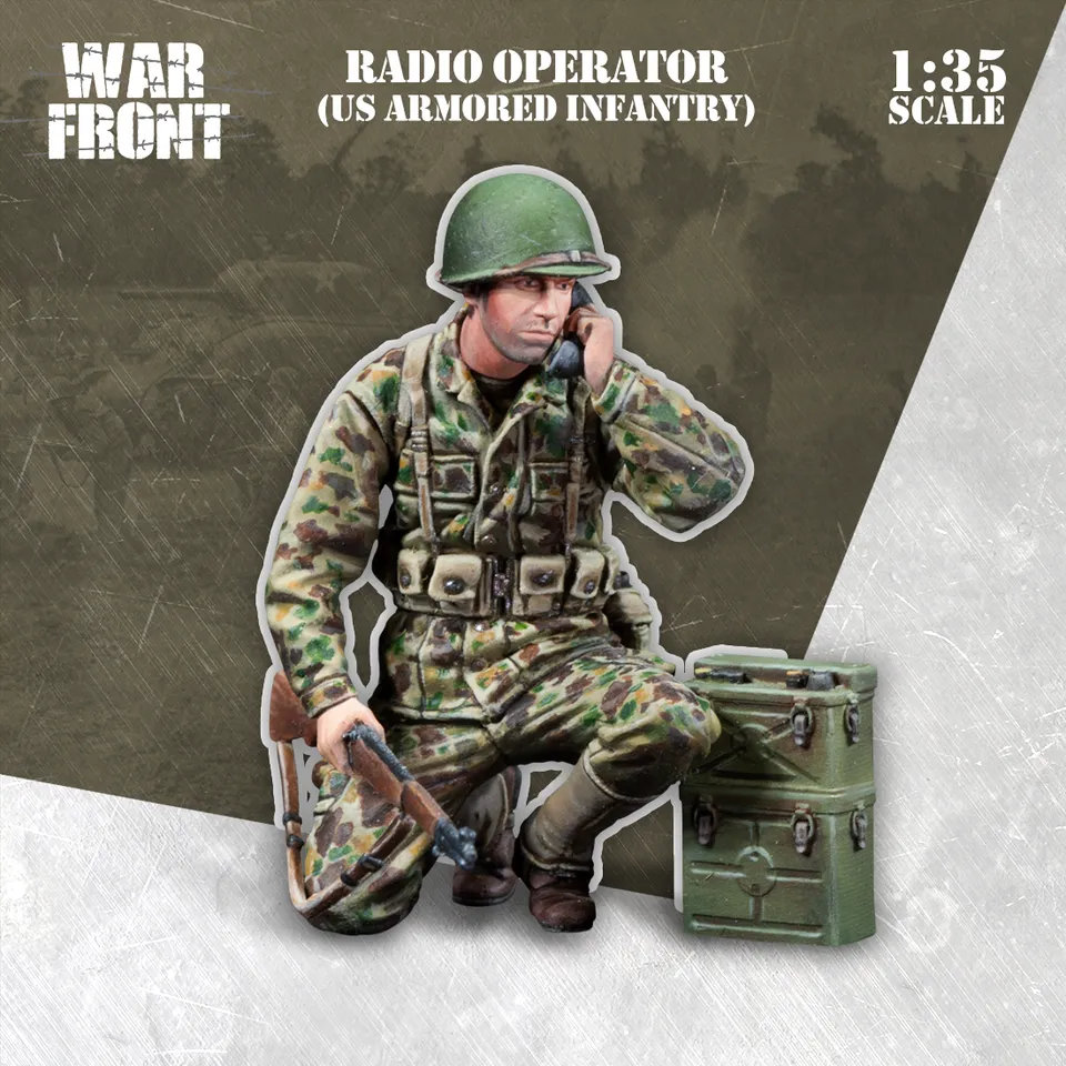 Scale75 Warfront Radio Operator US Armored Infantry figurka 1/35 resin