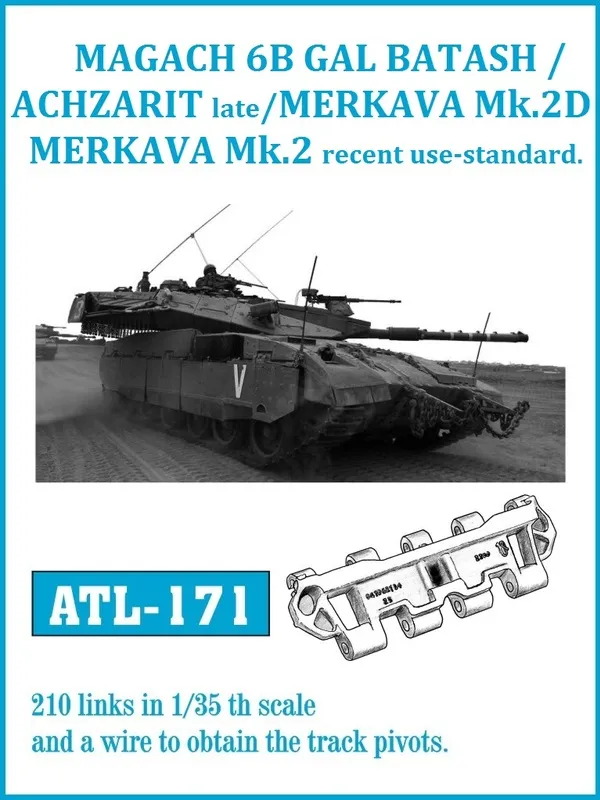 Friulmodel ATL-171 kovové pásy 1/35 Merkava 210 čl.