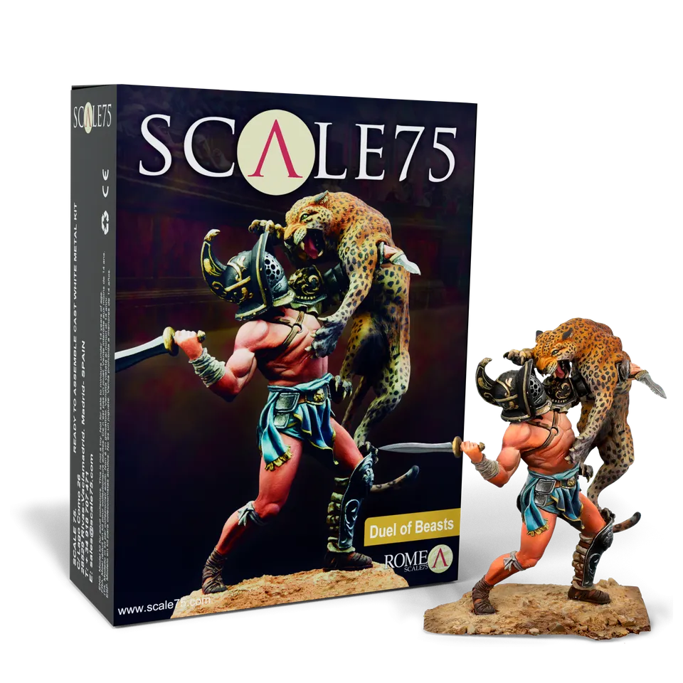 Scale75 Duel of Beast figurka 75 mm bílý kov nenabarvená