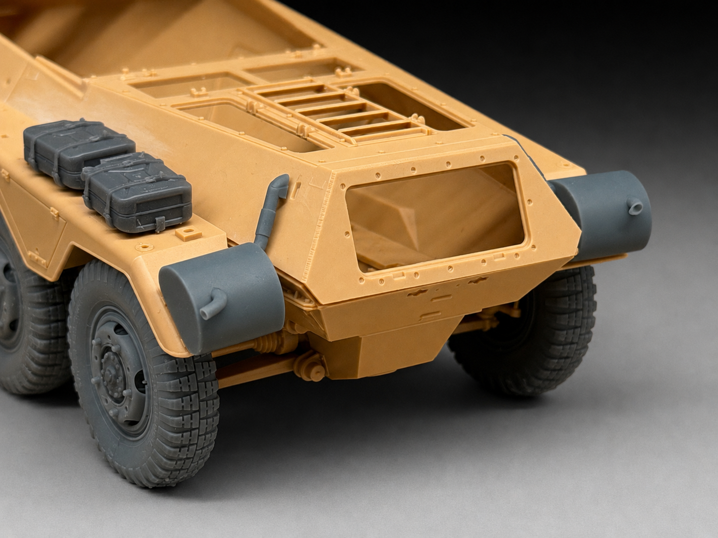 Rado Miniatures 35S103 výfuky 1/35 pro Sd.Kfz. 234 seříznuté