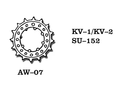 Friulmodel AW-07 KV-1 KV-2 SU-152 kovové pásy 1/35
