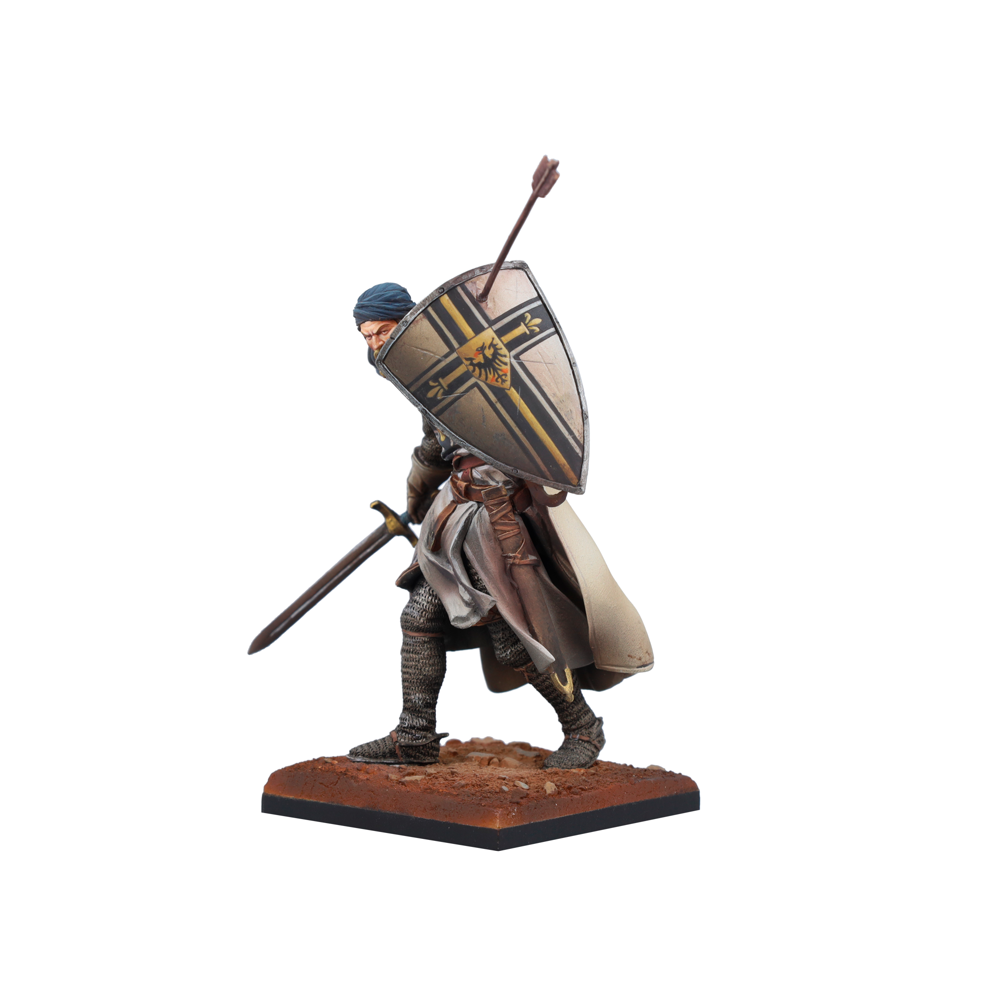 Scale75 Medieval Knight figurka 75 mm bílý kov