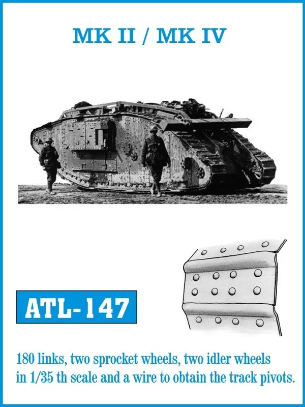 Friulmodel ATL-147 Mk II / Mk IV kovové pásy 1/35 180 článků