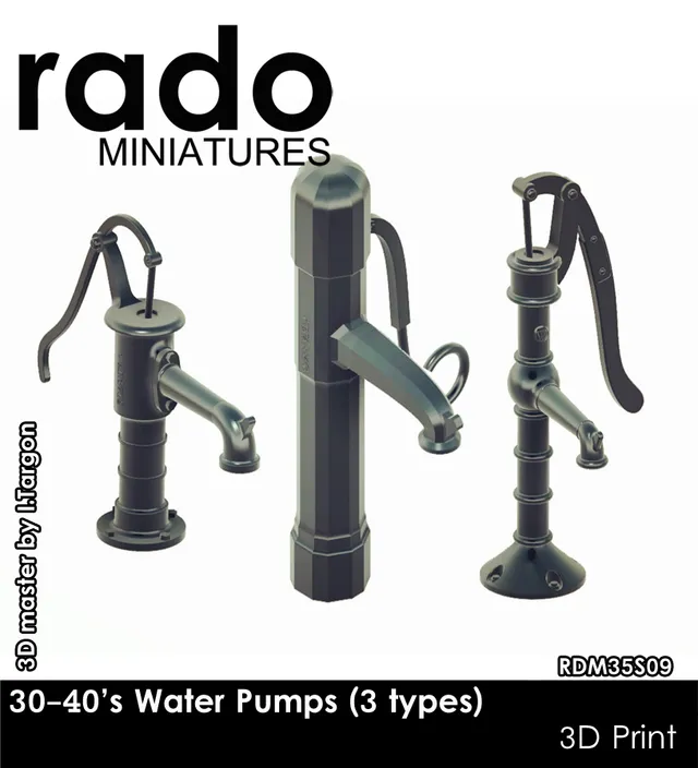 Rado Miniatures RDM35S09 vodní pumpy 1930–40 3 ks