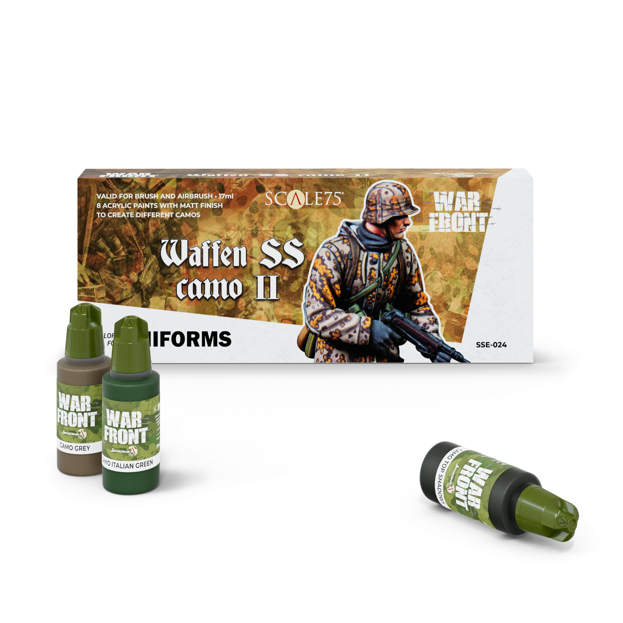 Scale75 Waffen SS Camo II sada barev s figurkou Ardennes