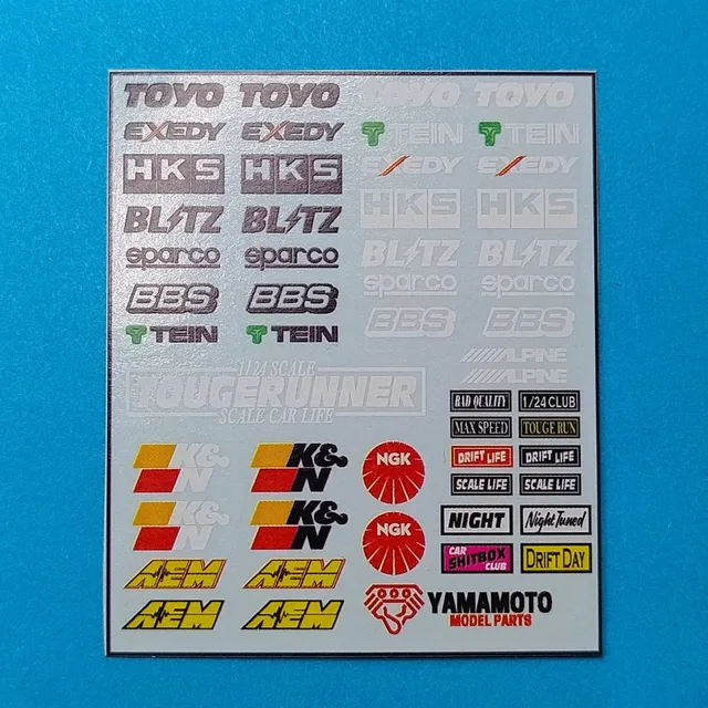 Yamamoto Model Parts Tuner Decals Set 1 obtisky vodolepky