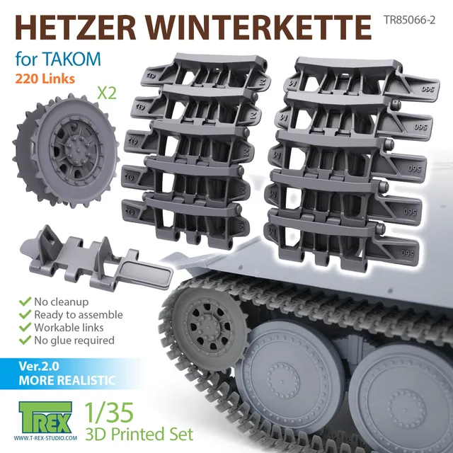 T-Rex Studio TR85066-2 pásy Hetzer Winterkette 1/35
