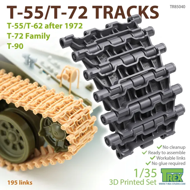 T-Rex Studio TR85040 pásy T-55 T-72 1/35 sovětské