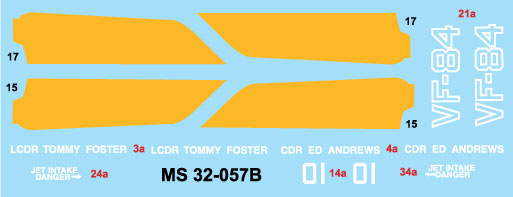 CAM Decals MILSPEC MS 32-057 obtisky 1/32 F-14A VF-84
