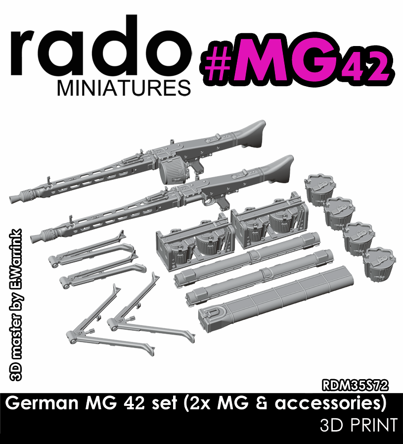 Rado Miniatures RDM35S72 kulomety MG 42 pěchota 1/35