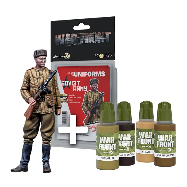 Scale75 Frontkovik Soviet Army sada barev 1/35 s návodem