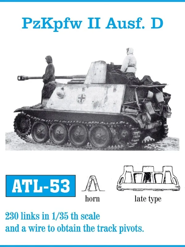 Friulmodel ATL-053 PzKpfw II Ausf. D pásy 1/35 230 článků