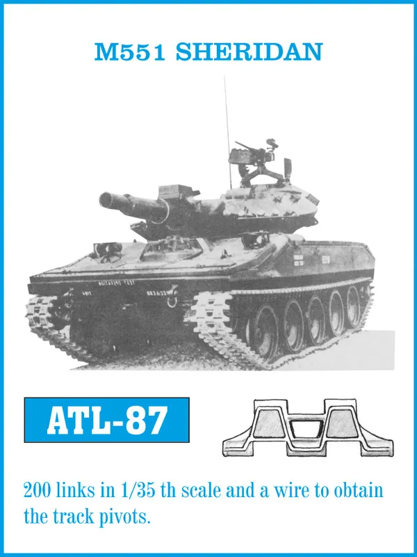 Friulmodel ATL-087 Sheridan kovové pásy 1/35 200 článků