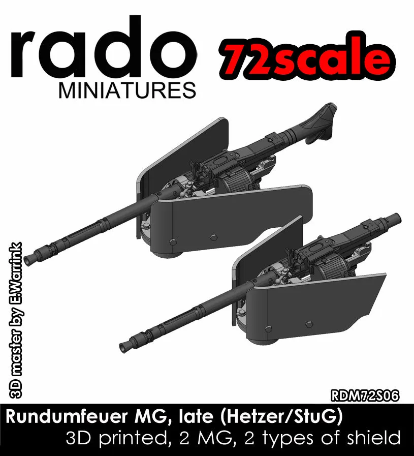 Rado Miniatures RDM72S06 doplněk kulomet 1/72 sada 2 ks 3D tisk