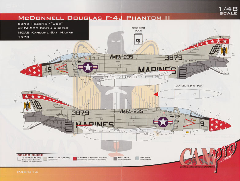CAM Pro P48-014 obtisky 1/48 F-4J VMFA-235