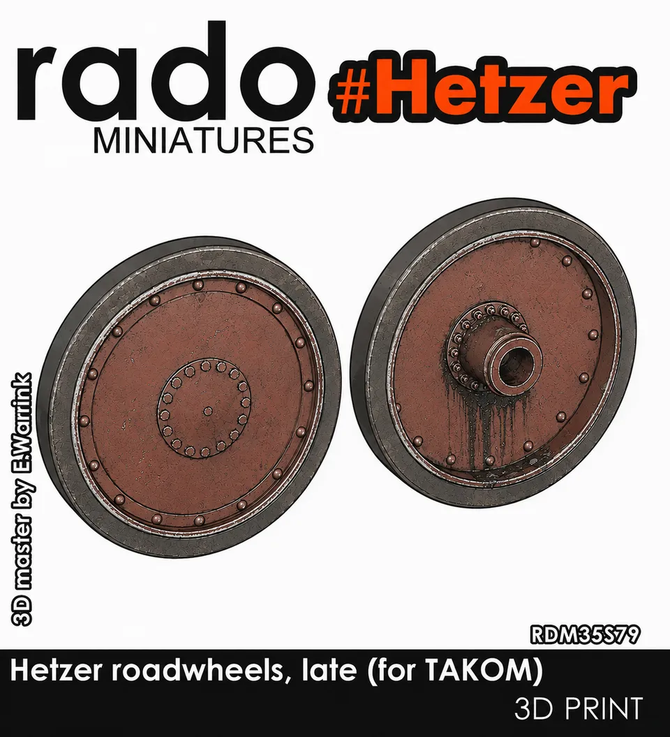 Rado Miniatures RDM35S79 kola Hetzer Takom 1/35