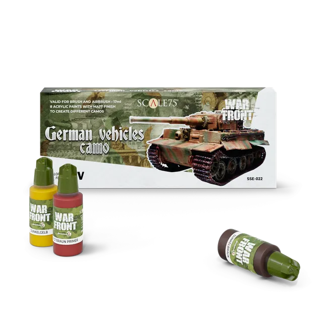 Scale75 Warfront German Vehicles Camo sada akrylových barev 8 ks