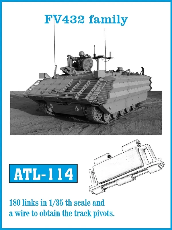 Friulmodel ATL-114 FV 432 kovové pásy 1/35, 180 článků