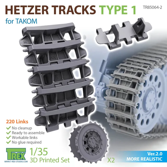 T-Rex Studio TR85064-2 pásy Hetzer Type 1 1/35 pro Takom