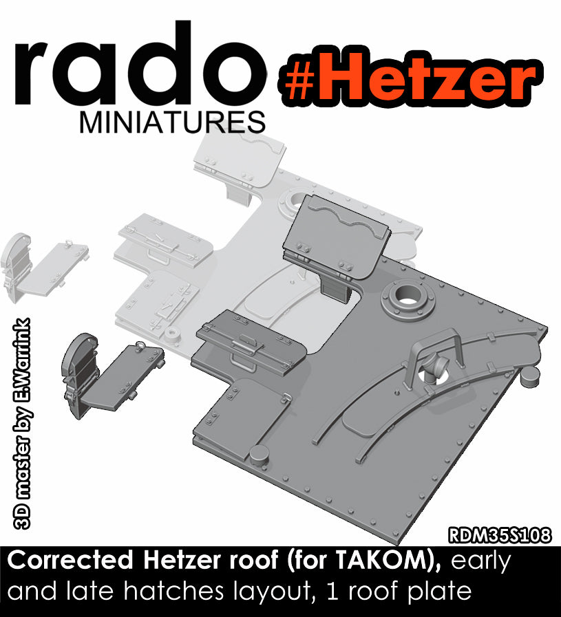 Rado Miniatures 35S108 střecha Hetzer 1/35 Takom