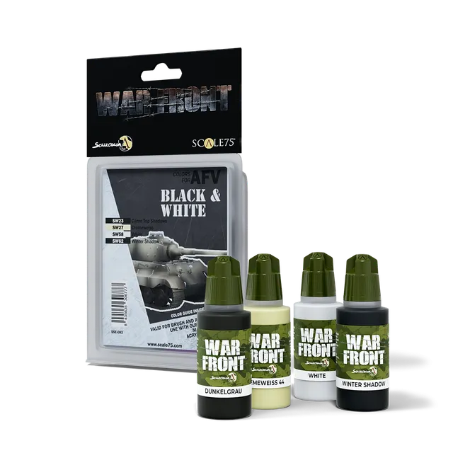Scale75 Warfront Black and White sada barev 4 ks matná