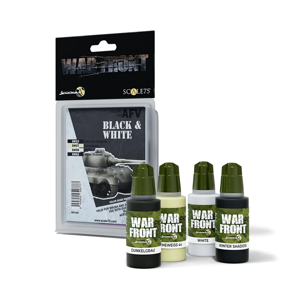 Scale75 Warfront Black and White sada barev 4 ks matná