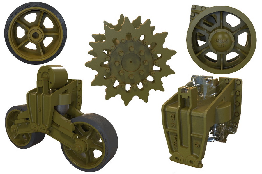 Fury Models F35037 sada podvozku M3 Lee/Grant 1:35