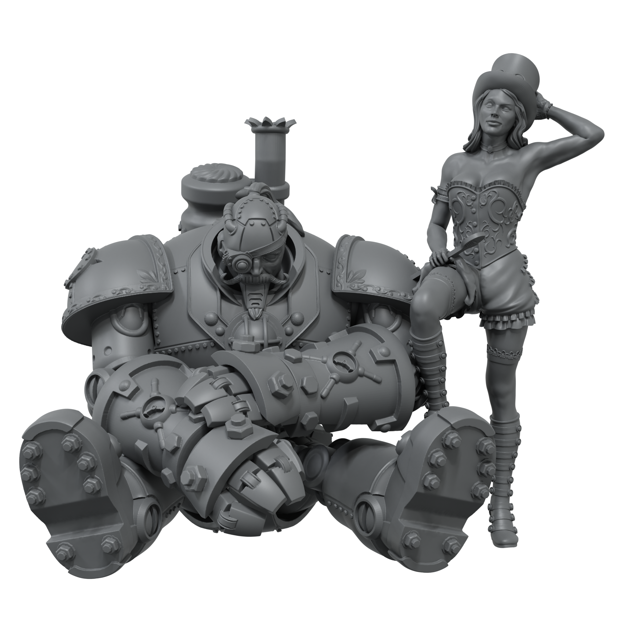 Scale75 Steam Wars Liz CopperCotton & George Steelheart figurka 75 mm