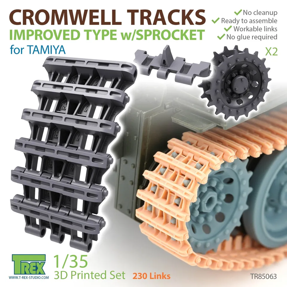 T-Rex Studio TR85063 pásy Cromwell 1/35 Improved s pastorkem
