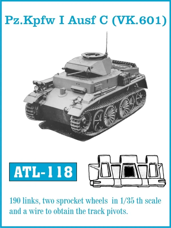 Friulmodel ATL-118 Pz.Kpfw.I Ausf.C kovové pásy 1/35