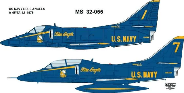 CAM Decals MILSPEC MS 32-055 obtisky 1/32 A-4F Blue Angels