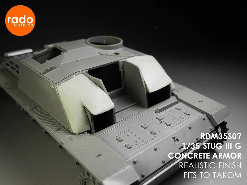 Rado Miniatures RDM35S07 betonový pancíř 1/35 StuG III Takom