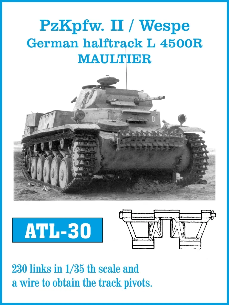 Friulmodel ATL-030 Pz II Maultier kovové pásy 1/35