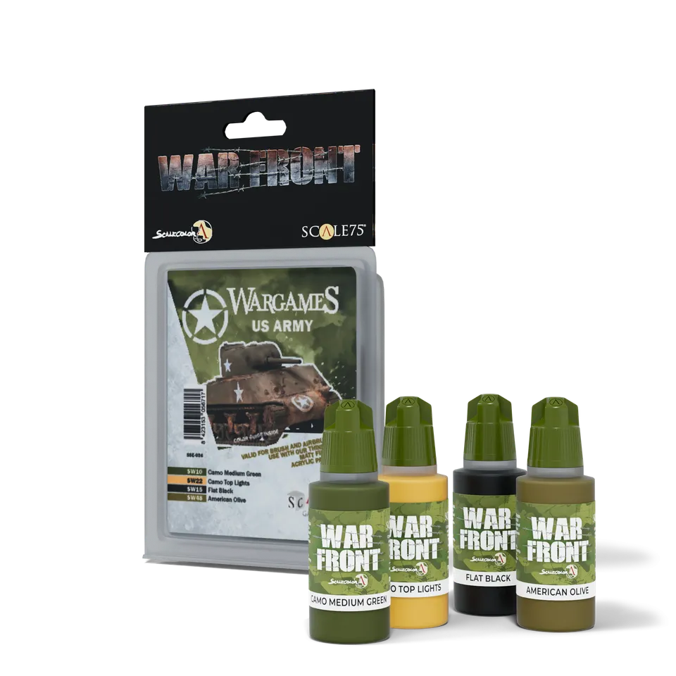 Scale75 Warfront US Army sada barev 4 ks na techniku