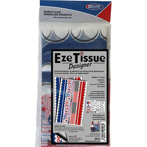 Deluxe Materials Eze Tissue Designer potahový papír 2 archy vzorovaný
