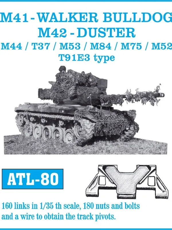 Friulmodel ATL-080 M41 Bulldog kovové pásy 1/35