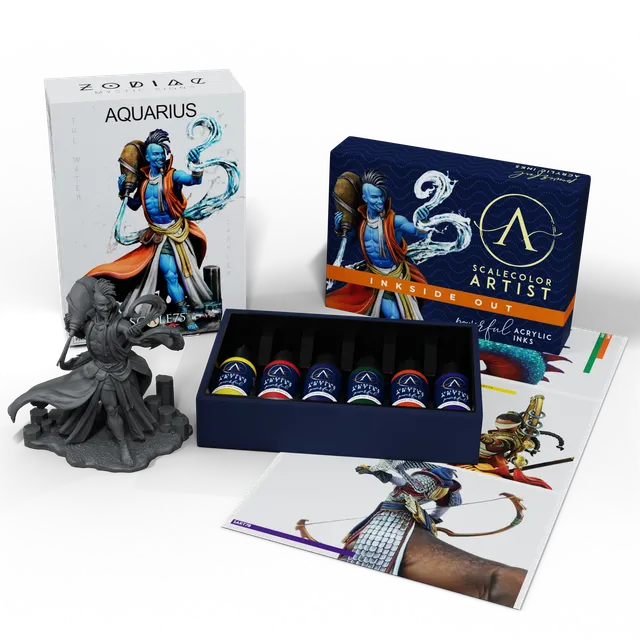Scale75 Inkside Out + Aquarius sada barev s figurkou