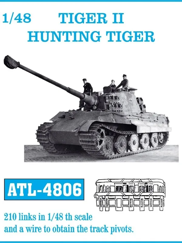 Friulmodel ATL-4806 Tiger II kovové pásy 1/48