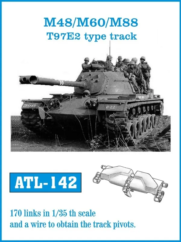 Friulmodel ATL-142 M48/M60/M88 kovové pásy T97E2 1/35