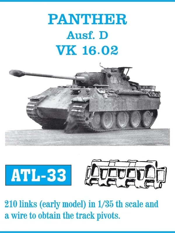 Friulmodel ATL-033 Panther Ausf.D kovové pásy 1/35