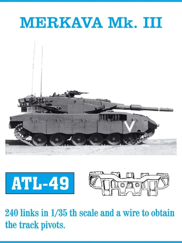 Friulmodel ATL-049 Merkava Mk.III kovové pásy 1/35