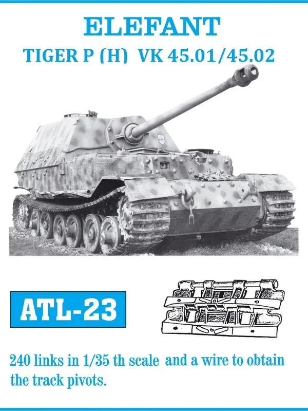 Friulmodel ATL-023 kovové pásy Elefant/Tiger P 1/35 240 ks