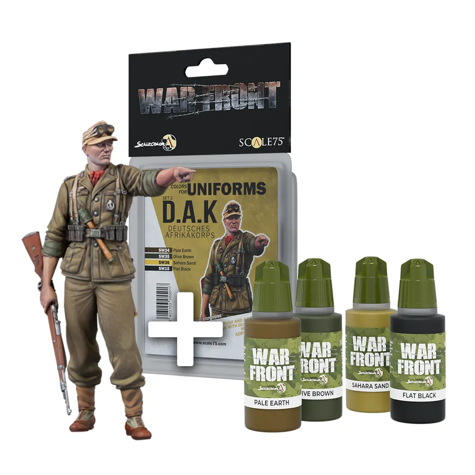 Scale75 Warfront Oberschutze + DAK sada barev s figurkou 1/35