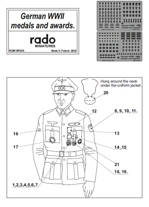 Rado Miniatures RDM16PE04 lepty medaile 1/16