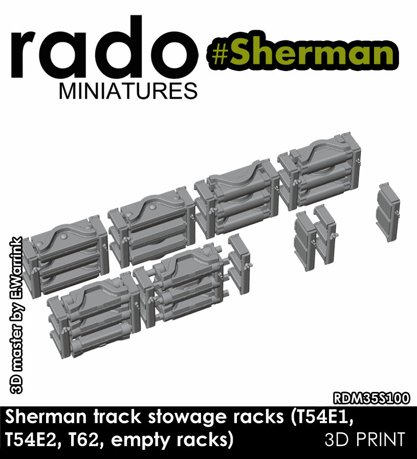 Rado Miniatures 35S100 držáky pásů 1/35 Sherman T54E1