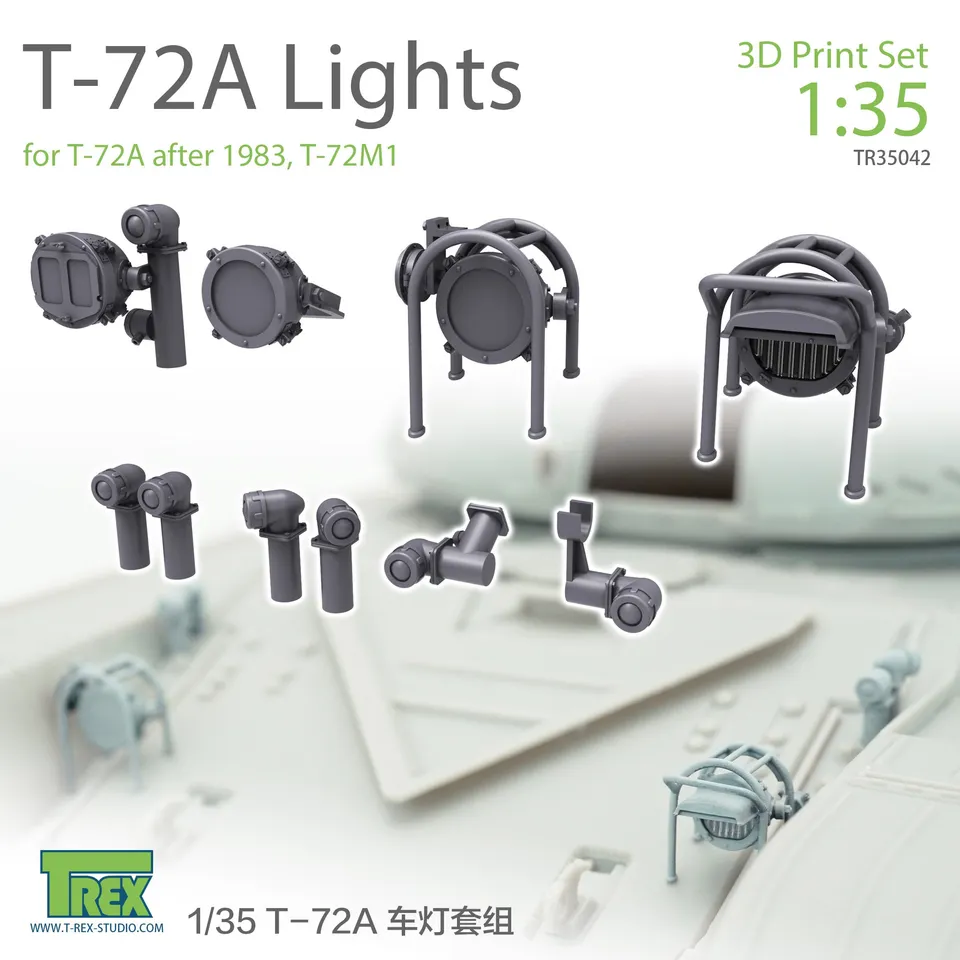 T-Rex Studio T-72A Lights Set doplňková sada 1/35 čiré díly