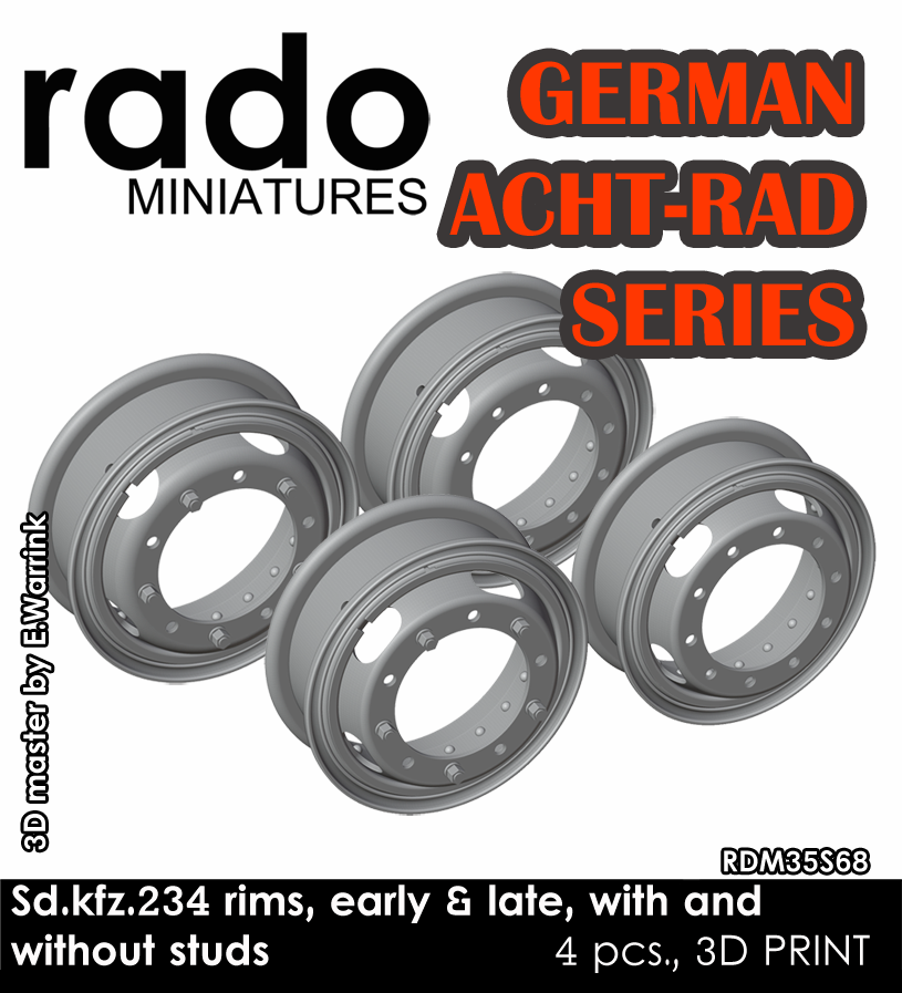 Rado Miniatures RDM35S68 disky 1/35 Puma 4 ks